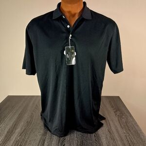 Ultra Club Mens XL antibacterial Scotchgard golf polo NWT breathable black